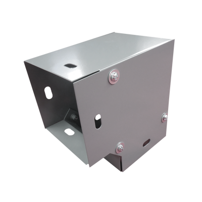 Derivación codo horizontal de 90 grados 100 x 100 mm, fabricado en lámina de acero al carbón — CHAROFIL · SKU CH-DCH90100L