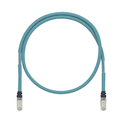Patch Cord Cat6A de Grado Industrial 600V, Blindado SF/UTP, Calibre 26 AWG, Color Aqua, 1.5 Metros (4.92 Pies) — PANDUIT · SKU ISTPH6X1.5MTL
