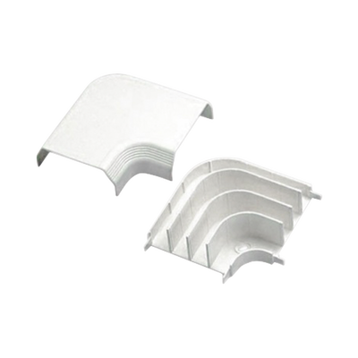Curva de radio controlado, para uso con canaleta T70, Material PVC Rígido, Color Blanco Mate — PANDUIT · SKU T70RAIW