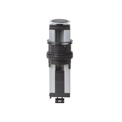 Teleblock Simon K45 para Voz, Datos, Multimedia o Contactos Eléctricos / Capacidad para 5 Módulos K45 / Apertura Automática con Tapa Abatible / Instalación en Mobiliario de Oficina o Comercial / (KTLE205CY) — SIMON · SKU SM-TORR5M-AUT