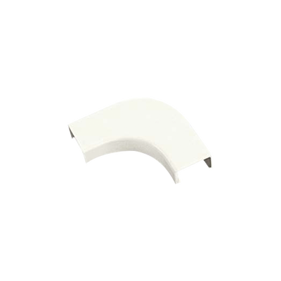 Curva de radio controlado, para uso con canaleta LD10, material ABS, Color Blanco Mate