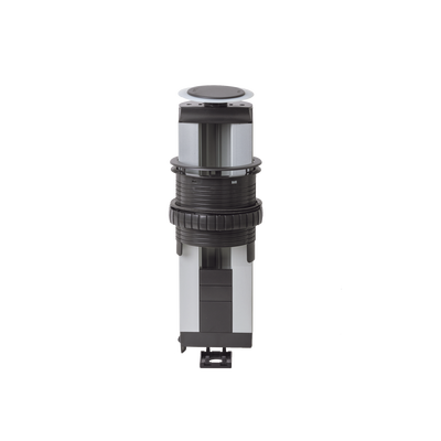 Teleblock Simon K45 para Voz, Datos, Multimedia o Contactos Eléctricos / Capacidad para 4 Módulos K45 / Apertura Manual con Tapa Abatible / Instalación en Mobiliario de Oficina o Comercial / (KTL204CY) — SIMON · SKU SM-TORR4M
