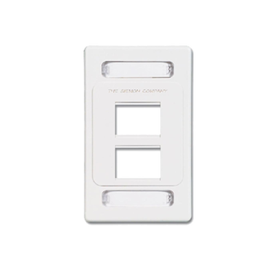 Placa de Pared Modular MAX, de 4 Salidas, Color Blanco — SIEMON · SKU MX-F-PS-04-02