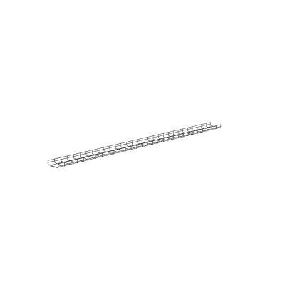 Charola Wire Basket de 8 in (203 mm) de Ancho, 2 in (50 mm) de Alto, 3 m de Largo, Hasta 187 Cables Cat6, Color Negro — PANDUIT · SKU PWB2X8BL