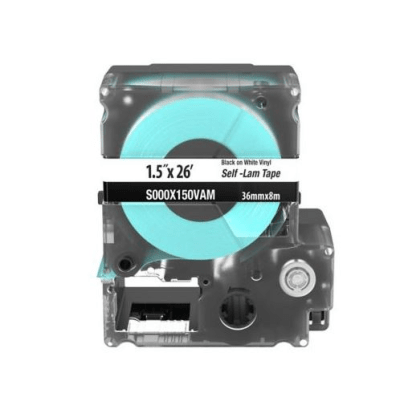 Casete de Etiquetas Autolaminadas de Cinta Continua, de 26 (1 Pulgada) mm de Ancho, 7.9 Metros (25.92 Pies) de Largo, Para Cables Cat. 5e/6, Color Blanco — PANDUIT · SKU S000X150VAM