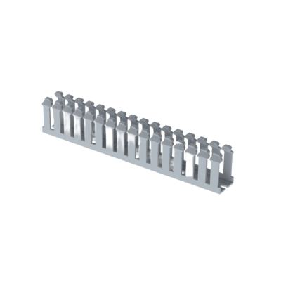 Canaleta Ranurada de PVC sinTapa, Tipo F, 23.6 mm de Ancho, 39.9 mm de Alto y 1.8 m de Largo, Color Gris — PANDUIT · SKU F.75X1.5LG6