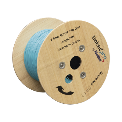 Fibra Óptica Multimodo OM4, 2 mm, Simplex, Tight Buffer (900 micras), Precio Por Metro, (Hasta 2000 Metros en un Solo Tramo de Cable) — LINKEDPRO BY EPCOM · SKU 2MMOM3PVCAQUA