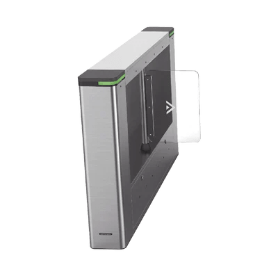 Torniquete IZQUIERDO con Sistema de Descarga Electrostatica ESD / Carril de 65 cms / Incluye Lector de Tarjeta /  6,000,000 MCBF / Administrable por software / Requiere Torniquete Derecho — HIKVISION · SKU DS-K3B501SX-L/MPG-DP65/ESD(M)