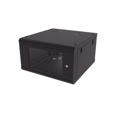 Gabinete de Pared con Puerta de Cristal Templado, 635 mm de Profundidad, 6U Rack de 19 in, Acero Reforzado — LINKEDPRO · SKU SR-1906-GN2G