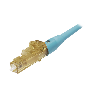 Conector de Fibra Óptica LC Simplex OptiCam, Multimodo 50/125 OM3/OM4, Pre-pulido, Color Aqua — PANDUIT · SKU FLCSMCXAQY