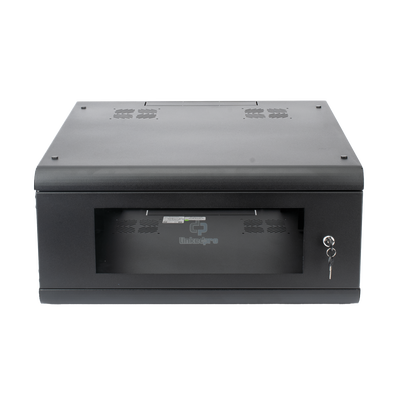 Gabinete de Pared con Puerta de Cristal Templado, 635mm de Profundidad, 4U Rack de 19'', Acero Reforzado — LINKEDPRO · SKU SR-1904-GN2G
