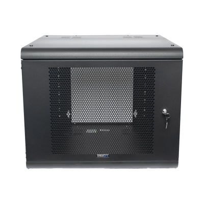 Gabinete de Pared con Puerta Perforada, 635mm de Profundidad, 9U Rack de 19 in, Acero Reforzado — LINKEDPRO · SKU SR-1909-GN2P