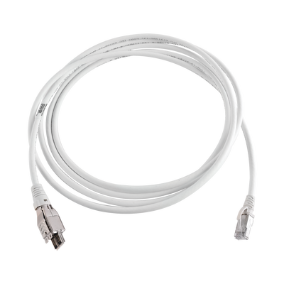 Patch Cord TERA Cat6A 1/10G Ethernet, de 4 Pares y Conector Modular, LS0H, Color Marfil, 3 Metros (9.84 Pies) — SIEMON · SKU T4A-S03M-B02L