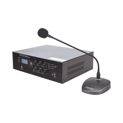 KIT de Amplificador de 120W Modelo SFB120 | más Micrófono de Escritorio Modelo SF621A — EPCOM PROAUDIO · SKU SFB120/MIC