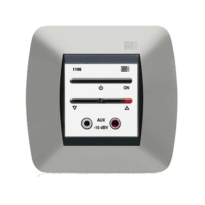 Módulo De Entrada Para Señal De Audio Auxiliar Con Encendido/Apagado Y Regulación De Volume, Color Blanco — EGI AUDIO SOLUTIONS · SKU 110610