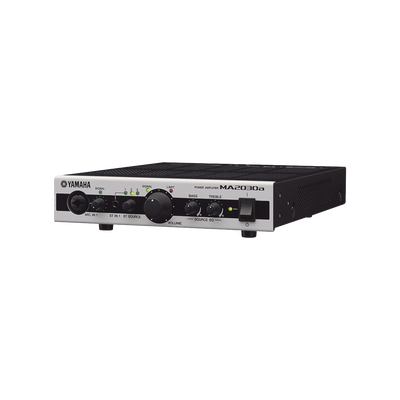 Mezclador Amplificador | 2 Canales - 30w | 1 Zona | Baja y Alta Impedancia | 2 Entradas de Micrófono | Entrada auxiliar — YAMAHA · SKU MA2030A