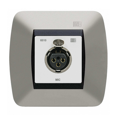 CONEXIÓN CAJA 60 MM. XLR HEMBRA DE PARED. BLANCO. — EGI AUDIO SOLUTIONS · SKU 6510.10