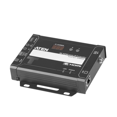 Transmisor Video sobre IP HDMI | 4K Ultra HD 4096x2160 @ 30Hz | Compresión Lossless con Latencia Ultra Baja | PoE Integrado | Video Wall 8x8 | Control RS-232 e IR | Compatibilidad con Aplicación Móvil | Escalabilidad Ilimitada — ATEN · SKU VE8950T
