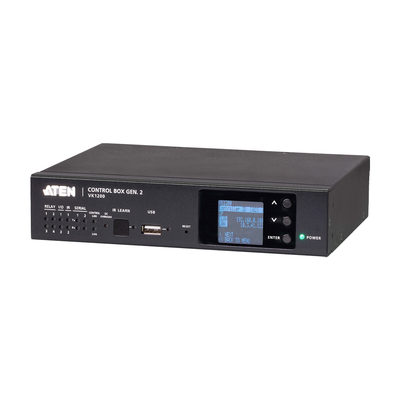 Sistema de control ATEN| Caja de control compacta Gen. 2 | CPU de cuatro núcleos | 2/1 GB de memoria | Monitor LCD | LAN doble y aislada · SKU VK1200