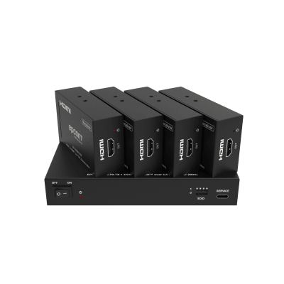 Splitter Extensor 1x4 | 4K@60Hz a 60m | 4K@30Hz a 70m | Cable Cat6 | EDID | HDCP 2.2 | Salida Loop — EPCOM PROAUDIO · SKU EPC-SPB14E70