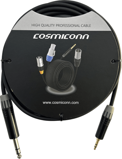 Cable 6.35mm a 3.5mm, conectores color negro MP3X-B - MTP3C-BG, length 3m — COSMICONN · SKU CMC220ASTPPS3BG1