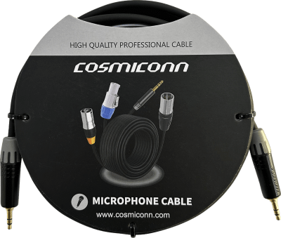 Cable 3.5mm a 3.5mm, conectores color negro MTP3C-BG, length 2m — COSMICONN · SKU CMC220AS-TP-TP-2-BG1