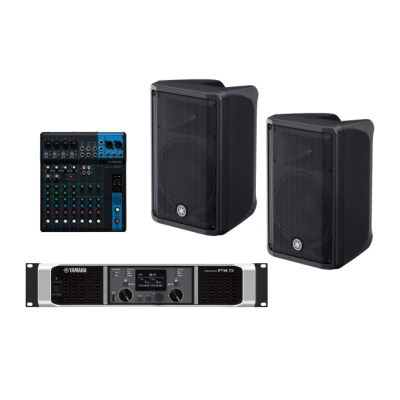 Kit Refuerzo Sonoro y Mixer | Incluye 2 Bocinas CBR10 | Amplificador PX5 | Mezclador MG10 | Ideal para PA — YAMAHA · SKU CBR10KIT/PA