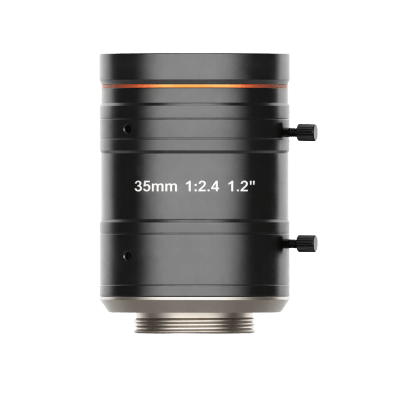 Lente FA para Machine Vision / 25 Megapíxeles / Distancia Focal 35 mm F2.4 / Montura C / Imagen Ø19.3 mm (1.2") / Distorsión 0.02% / Amplio Rango de Distancia de Trabajo / Compatible con Visible e Infrarrojo Cercano — HIKROBOT · SKU MVL-KF3524M-25MP