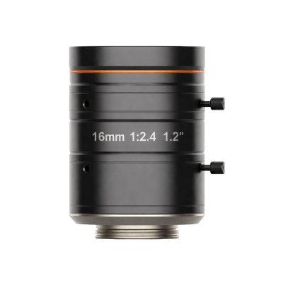 Lente FA para Machine Vision / 16 mm F2.4 / 25 Megapíxeles / Círculo de Imagen 1.2" / Montura C / Distorsión 0.07% / Compatible Infrarrojo Cercano — HIKROBOT · SKU MVL-KF1624M-25MP