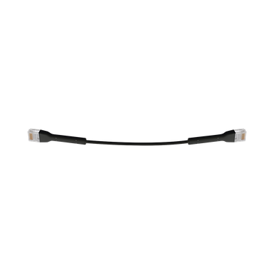UniFi Ethernet Patch Cable Cat6 de 22 cm (8.66 pulgadas), Color Negro — UBIQUITI · SKU UC-PATCH-RJ45-BK