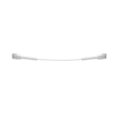 UniFi Ethernet Patch Cable Cat6 de 22 cm (8.66 pulgadas), Color Blanco — UBIQUITI · SKU UC-PATCH-RJ45