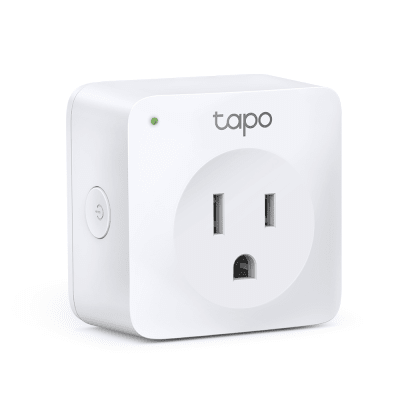 Mini tomacorriente inteligente Wi-Fi, 100 - 120V~, 50/60Hz, 15.0A, compatible con Amazon Alexa y Google Assistant, color blanco. — TP-LINK · SKU TAPO-P100-1P
