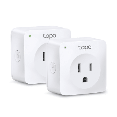 Mini tomacorriente inteligente Wi-Fi, 100 - 120V~, 50/60Hz, 15.0A, compatible con Amazon Alexa y Google Assistant, color blanco. — TP-LINK · SKU TAPOP100-2P