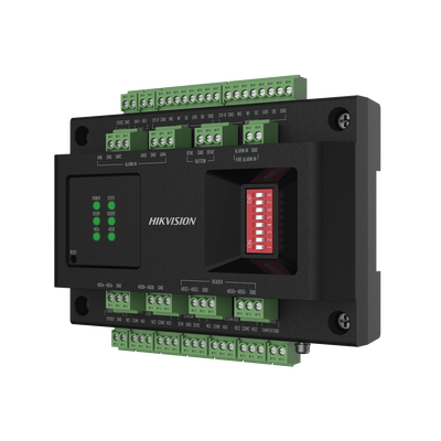 Expansor de 2 Puertas para Paneles de Control de Acceso DS-K27 Series / Comunicación RS-485 / 4 Entradas y 2 Salidas Auxiliares — HIKVISION · SKU DS-K2M002X