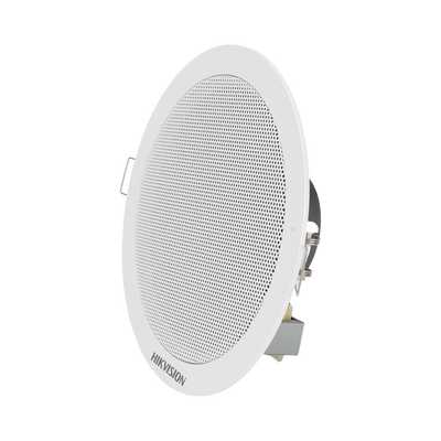 Altavoz Montaje en Plafón | 6 Watts | 100 V | Rejilla de Metal | Color Blanco | Uso Interior — HIKVISION · SKU DS-QAE0206G1-V