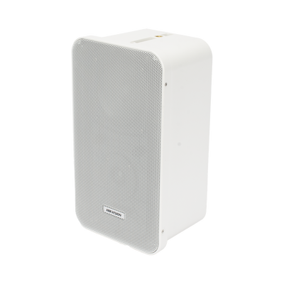 Altavoz Tipo Columna | 20 Watts | 100 V | Rejilla de Metal | Color Blanco | Montaje en L | Exterior IP66 — HIKVISION · SKU DS-QAE0420G1-V