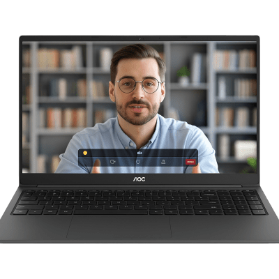 Laptop AOC AP15 / Intel Alder Lake N97 / 16 GB RAM DDR4 / 512 GB SSD / Wi-Fi 5 / Bluetooth 4.2 / Windows 11 / Puertos USB 3.0-3.2-USB-C-HDMI · SKU AP15