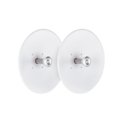 Paquete de 2 antenas UltraDish de 27.5 dBi, conector tipo Twistport y montaje innovador, 5180 - 6775 MHz — RF ELEMENTS · SKU UD-TP-27