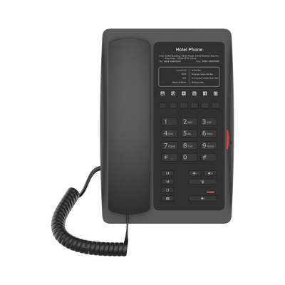 Teléfono IP WiFi para Hotelería, profesional con 6 teclas programables para servicio rápido (Hotline), plantilla personalizable con PoE — FANVIL · SKU H3WB