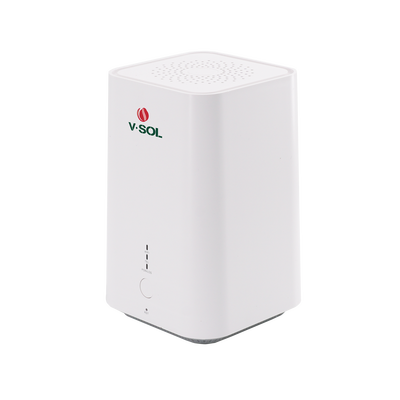 ONU DualMode GPON/EPON / Wi-Fi Doble Banda 2.4 y 5 GHz / Soporta MESH / 2 Puertos Gigabit / 1 Puerto PON SC/UPC / 1 puerto FXS / Hasta 1200 Mbps vía Wi-Fi — V-SOL · SKU HG323AC-B
