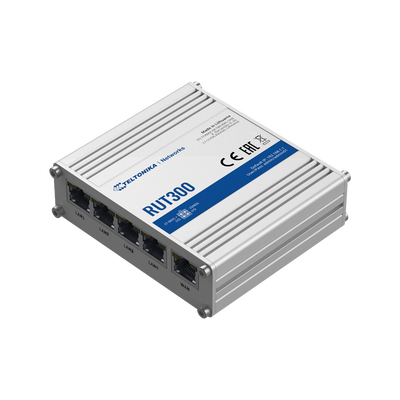 Router Industrial VPN, 5 Puertos 10/100 Mbps — TELTONIKA · SKU RUT300