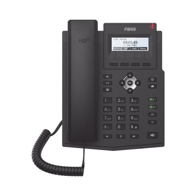 Teléfono IP / 2 Líneas SIP / Pantalla LCD 128x48 / Audio HD G.722 y Opus / Conferencia 3 Vías / PoE 802.3af / OpenVPN / Soporte EHS — FANVIL · SKU X1SP