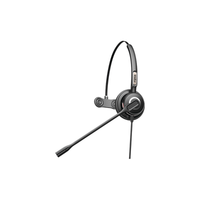 Diadema monoaural con tecnología antishock para teléfonos IP FANVIL y Polycom con micrófono de cancelación de ruido, larga durabilidad  · SKU HT201