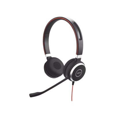 Jabra Evolve 40 Duo con Conexión USB / 3.5 mm, indicador de ocupado y cancelación de ruido pasiva (6399-823-109) — JABRA · SKU EVOLVE-40-DUO-MS