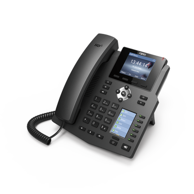 Teléfono IP empresarial para 4 Líneas SIP con 2 pantallas LCD, 6 teclas BLF/DSS, puertos Gigabit y conferencia de 3 vías, PoE — FANVIL · SKU X4G