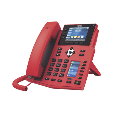Teléfono IP Empresarial con Estándares Europeos, 16 lineas SIP con pantalla LCD de 3.5" a color, 6 teclas DSS/BLF, puertos Gigabit, IPv6, Opus y conferencia de 3 vías, PoE/DC (incluye fuente). — FANVIL · SKU X5U-R