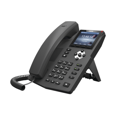 Teléfono IP empresarial para 2 lineas SIP con pantalla LCD de 2.8 pulgadas a color, puertos Gigabit y conferencia de 3 vías, PoE  — FANVIL · SKU X3G