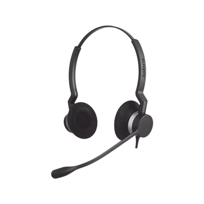 Jabra Biz 2300 Duo con cable Quick Disconnect de alta durabilidad (2309-820-105) — JABRA · SKU BIZ-2300-DUO-QD