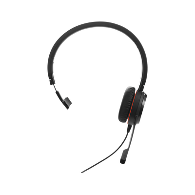 Jabra Evolve 30 Mono con conexión USB / 3.5mm, micrófono con cancelación de ruido y controlador en el cable con botones e indicadores LED (5393-829-309)  — JABRA · SKU EVOLVE-30-MONO-UC