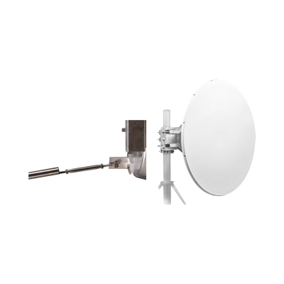 Antena direccional de Alto Rendimiento, 4 ft, Frecuencia de (4.9 a 6.1 GHz), Alto Aislamiento al Ruido, Ganancia de 35 dBi, Soporte de acero inoxidable, polaridad en 90 ° y 45 °, incluye montaje. — JIROUS · SKU JRC-DD35-DUPLEX-PRE-KIT